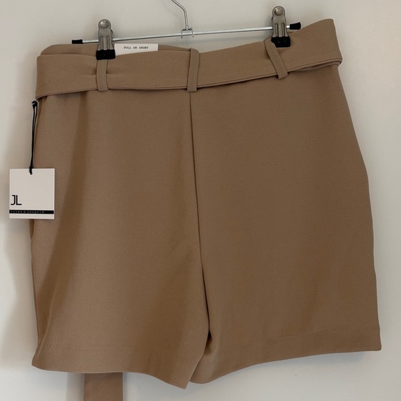 NWT - Jules & Leopold Taupe Paperbag High-Waist Tie Shorts - Size S - Picture 8 of 8